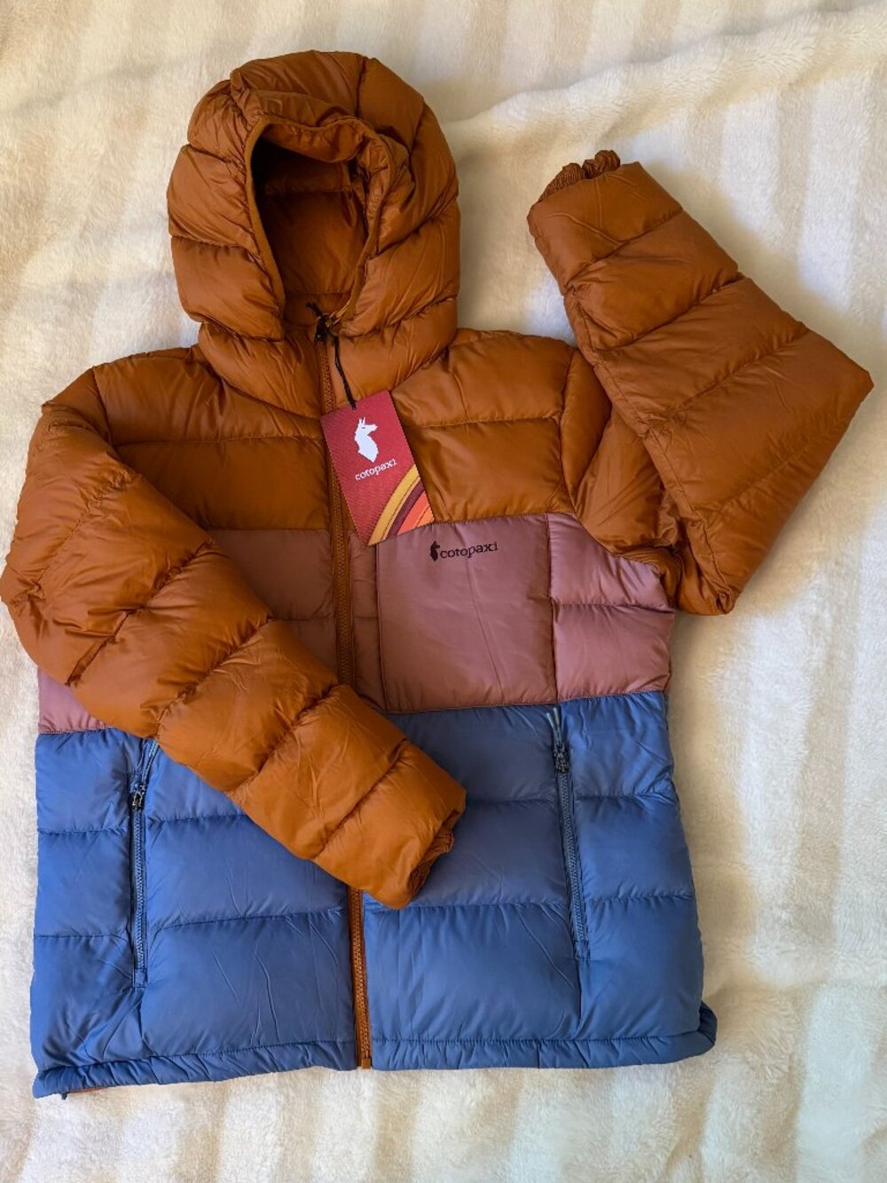 Cotopaxi Fuego Max Down Jacket Sienna/Fjord Women's Medium New With Tags